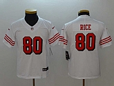 Youth Nike 49ers 80 Jerry Rice White Color Rush Vapor Untouchable Limited Jersey,baseball caps,new era cap wholesale,wholesale hats